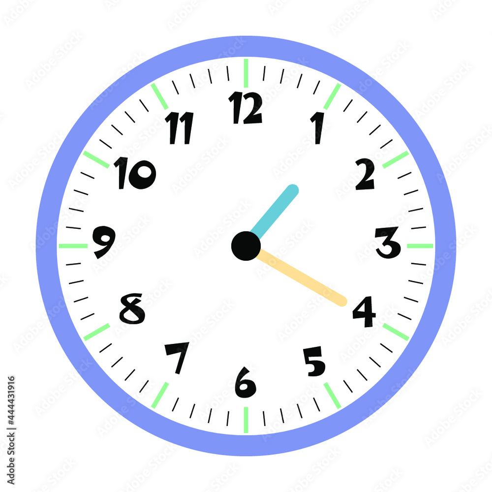 Clock vector 1:20am or 1:20pm Clock vector 1:20am or 1:20pm