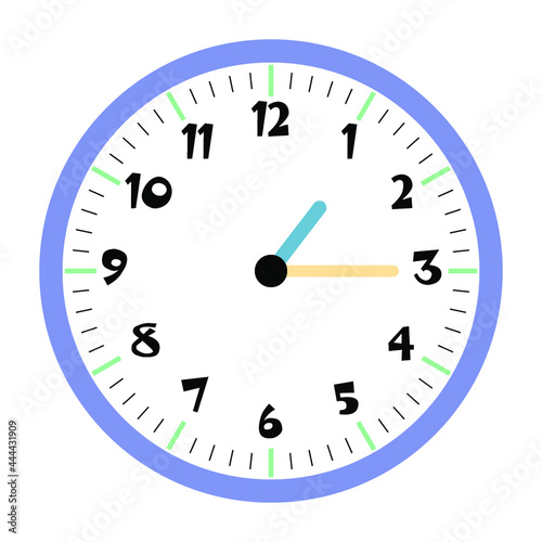 Clock vector 1:15am or 1:15pm