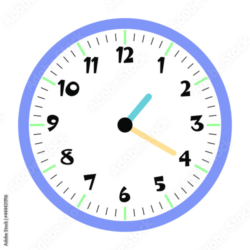 Clock vector 1:20am or 1:20pm