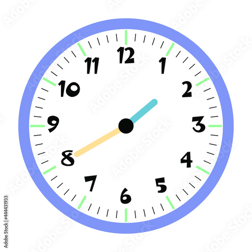 Clock vector 1:40am or 1:40pm