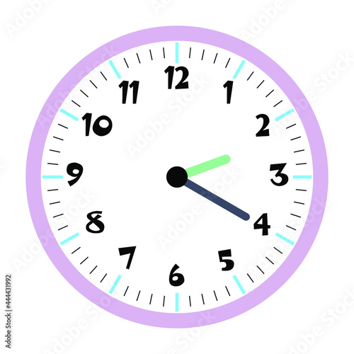 Clock vector 2:20am or 2:20pm
