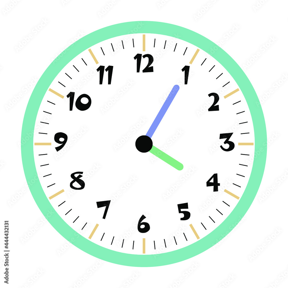 Clock vector 4:05am or 4:05pm Clock vector 4:05am or 4:05pm