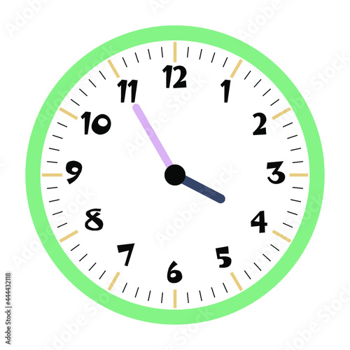 Clock vector 3:55am or 3:55pm