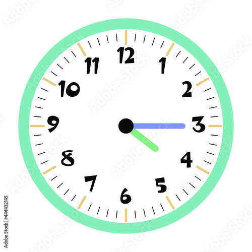 Clock vector 4:15am or 4:15pm