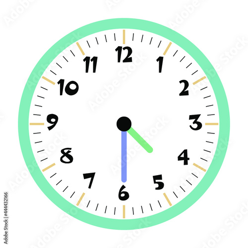 Clock vector 4:30am or 4:30pm