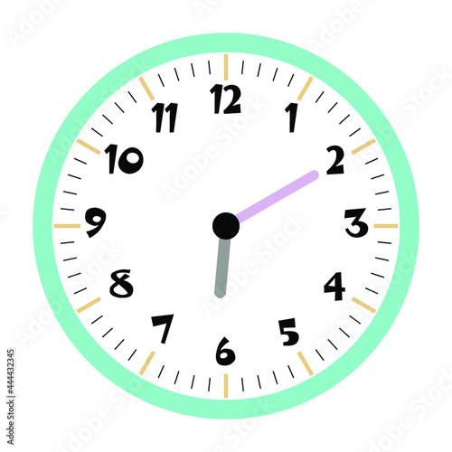 Clock vector 6:10am or 6:10pm