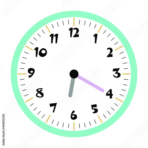 Clock vector 6:20am or 6:20pm