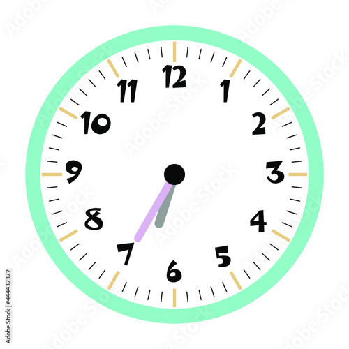 Clock vector 6:35am or 6:35pm