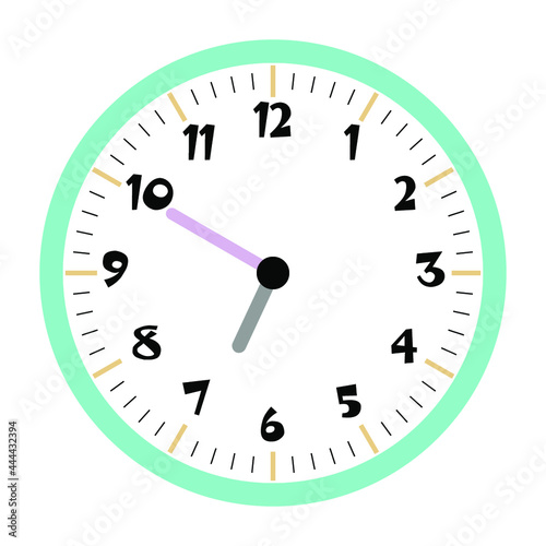 Clock vector 6:50am or 6:50pm