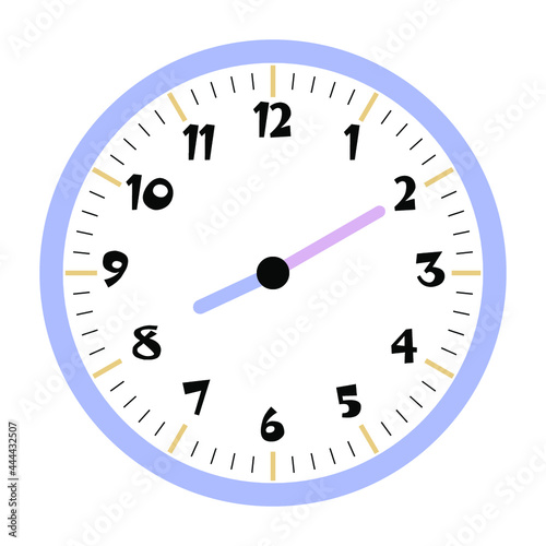 Clock vector 8:10am or 8:10pm