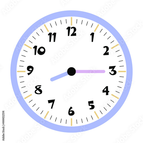 Clock vector 8:15am or 8:15pm