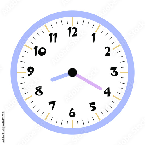 Clock vector 8:20am or 8:20pm
