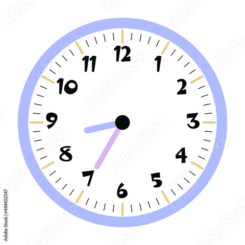 Clock vector 8:35am or 8:35pm