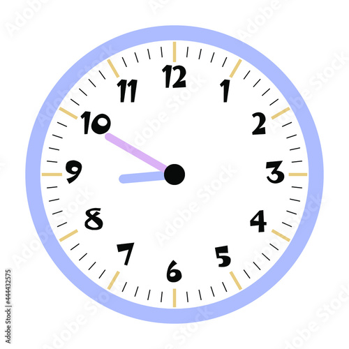 Clock vector 8:50am or 8:50pm