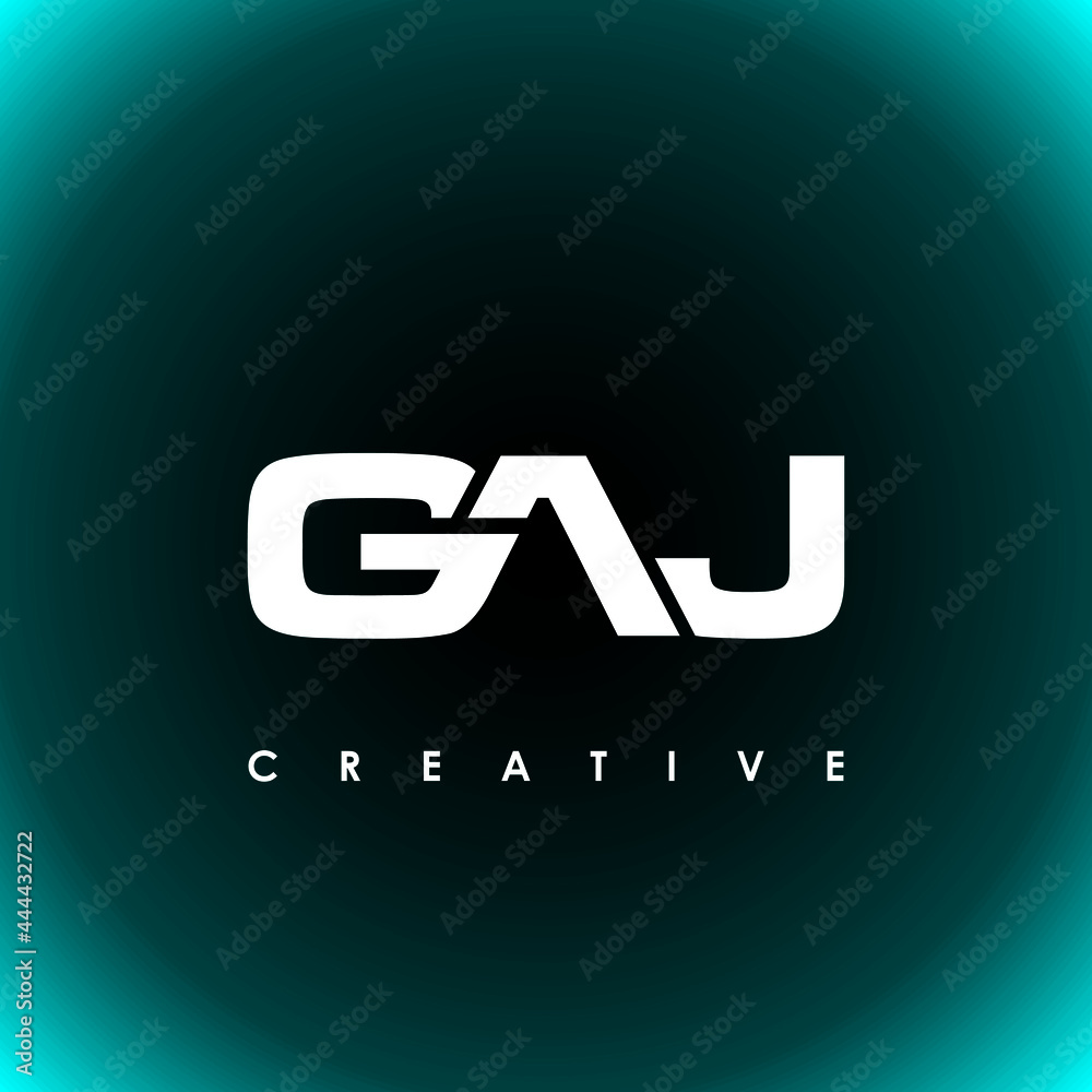 GAJ Letter Initial Logo Design Template Vector Illustration - obrazy, fototapety, plakaty 