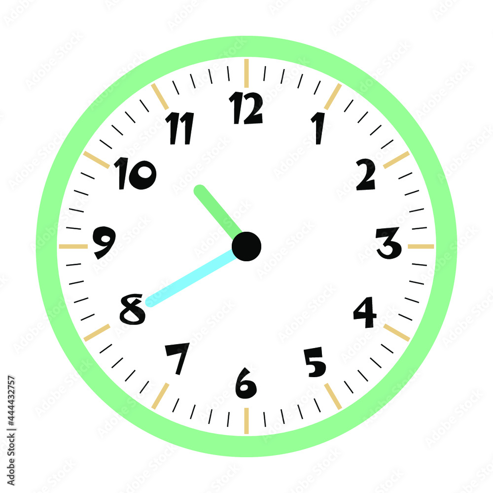 Clock vector 10:40am or 10:40pm Clock vector 10:40am or 10:40pm