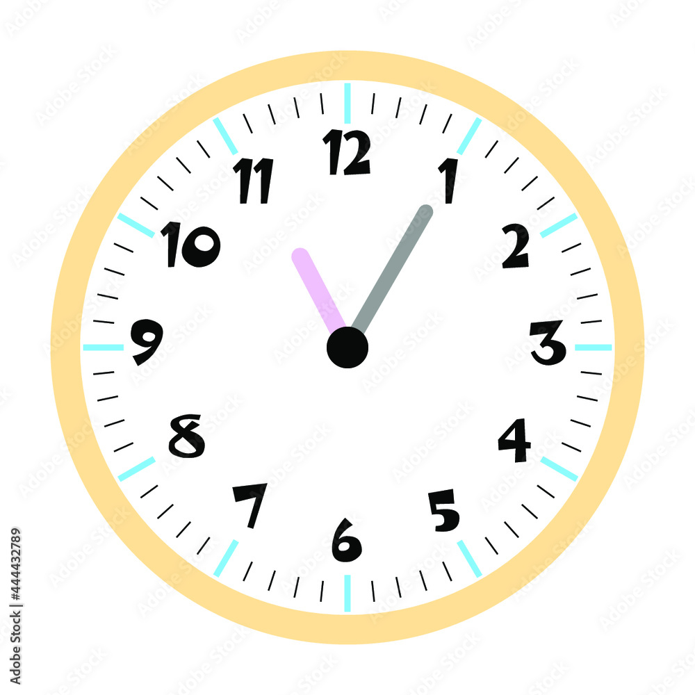 Clock vector 11:05am or 11:05pm Clock vector 11:05am or 11:05pm