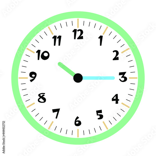 Clock vector 10:15am or 10:15pm