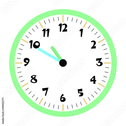 Clock vector 10:50am or 10:50pm