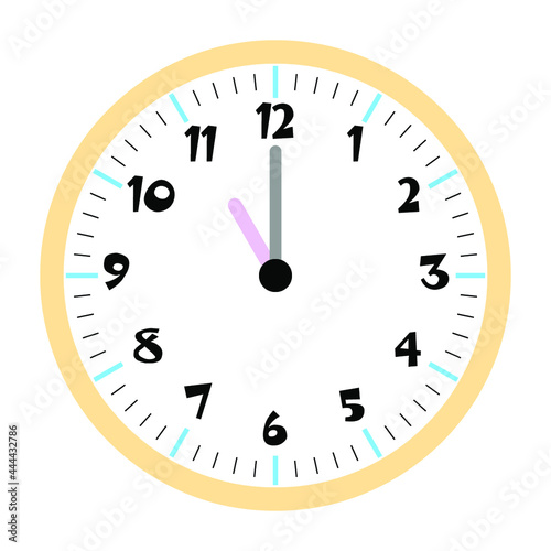 Clock vector 11:00am or 11:00pm