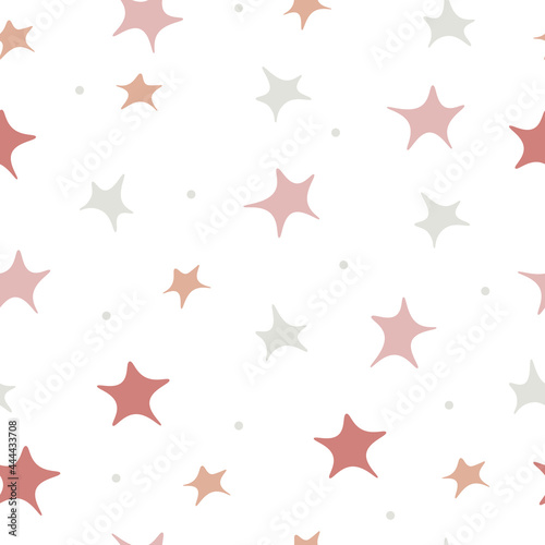  Cute childish seamless vector pattern with stars. Pattern for children s textiles and clothing. Pattern for newborns