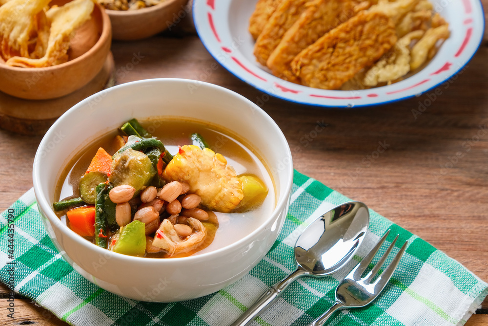 Indonesian cuisine. sayur asam close up. vegetable Indonesian cuisine. sayur asam close up. vegetable