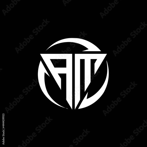 AM logo monogram design template