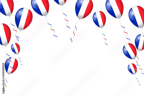 France flag balloons background