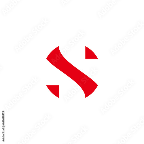letter s motion simple geometric circle logo vector