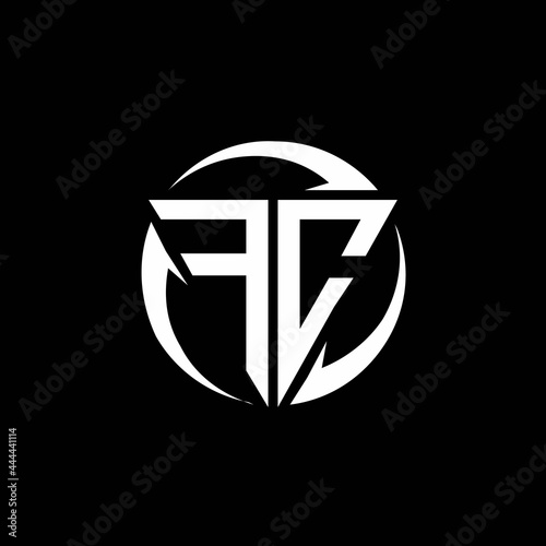 FC logo monogram design template