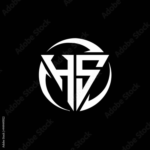 HS logo monogram design template