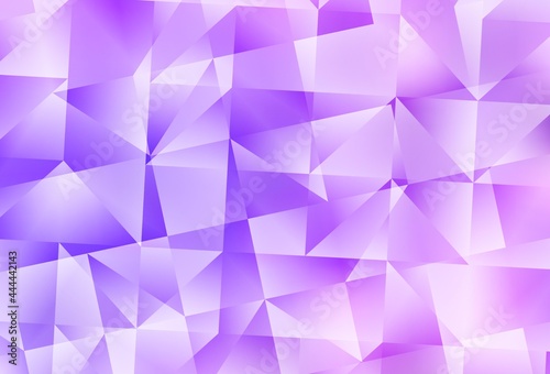 Light Purple vector gradient triangles pattern.