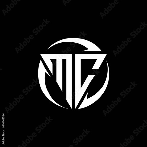 MC logo monogram design template