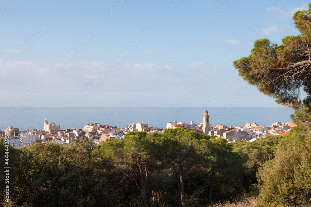 View of the seaside town of the Mediterranean.