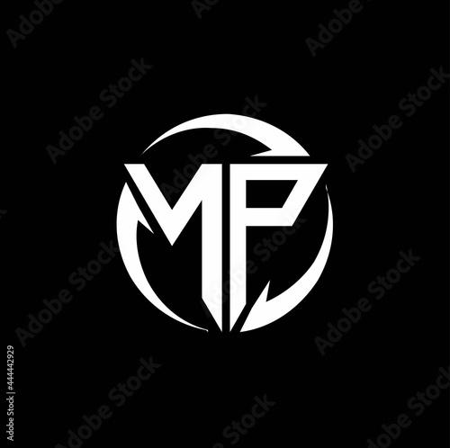 NP logo monogram design template