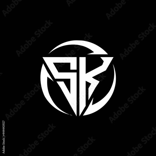 SK logo monogram design template
