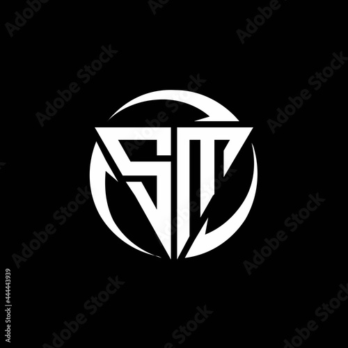 SM logo monogram design template