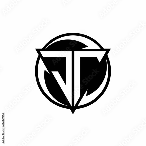 JT logo monogram design template