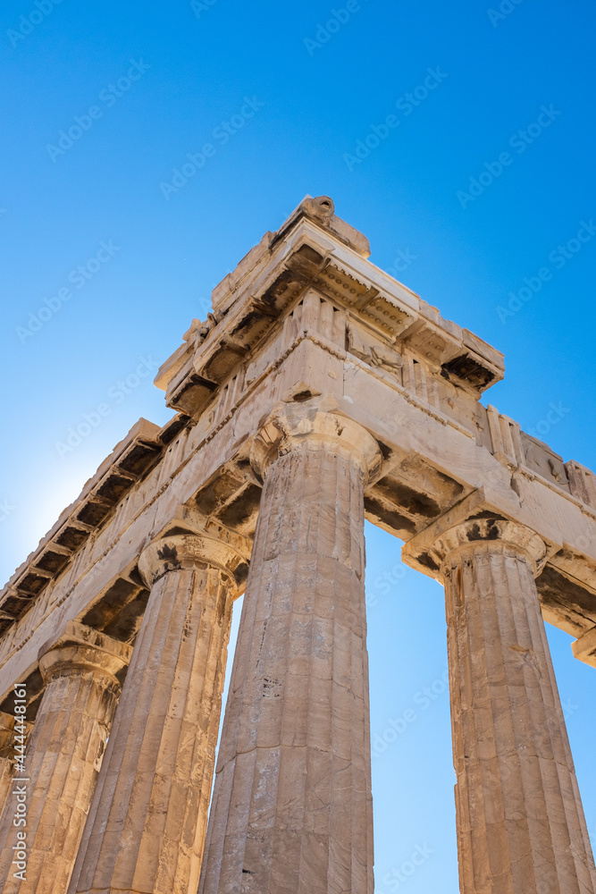 The Parthenon temple ruins in Athens, Greece