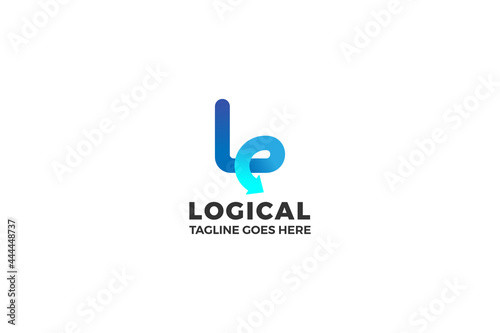 Letter L creative spiral business logo