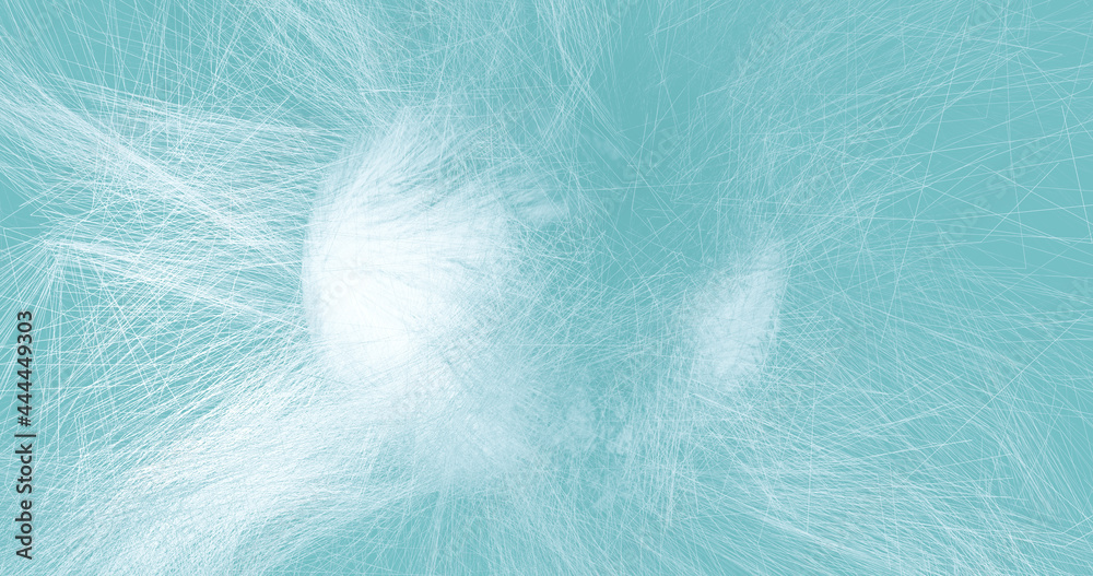 Render with white broken lines on a blue background Render with white broken lines on a blue background