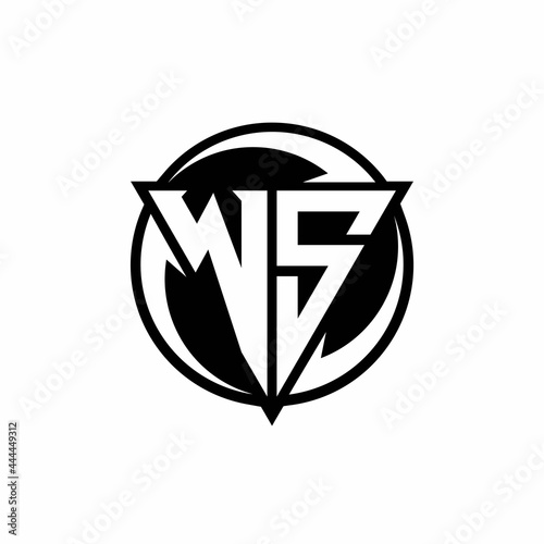 WS logo monogram design template