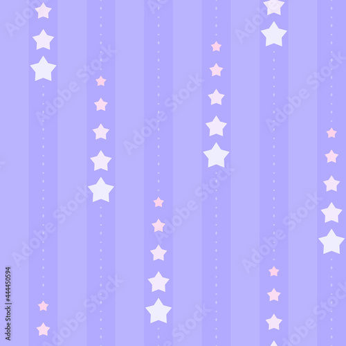 Wallpaper Mural Seamless striped and dotted pattern with colorful falling stars. Minimal and simple background for children's bedroom, kids nursery, cloth, textile, fabric, wrapping. Vector Illustration. Torontodigital.ca