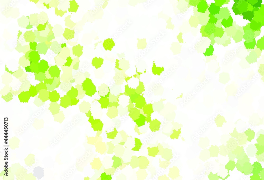 Light Green, Yellow vector pattern with random forms. Light Green, Yellow vector pattern with random forms.