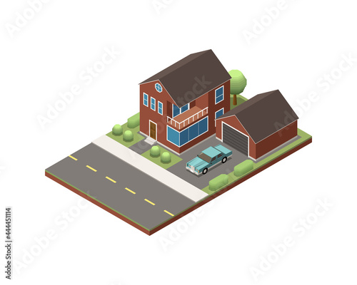 Isometric Suburban House