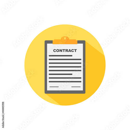 Business illustration contract.Vector illustration isolated on white background.