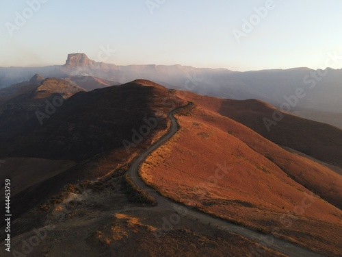 sunset in the mountains