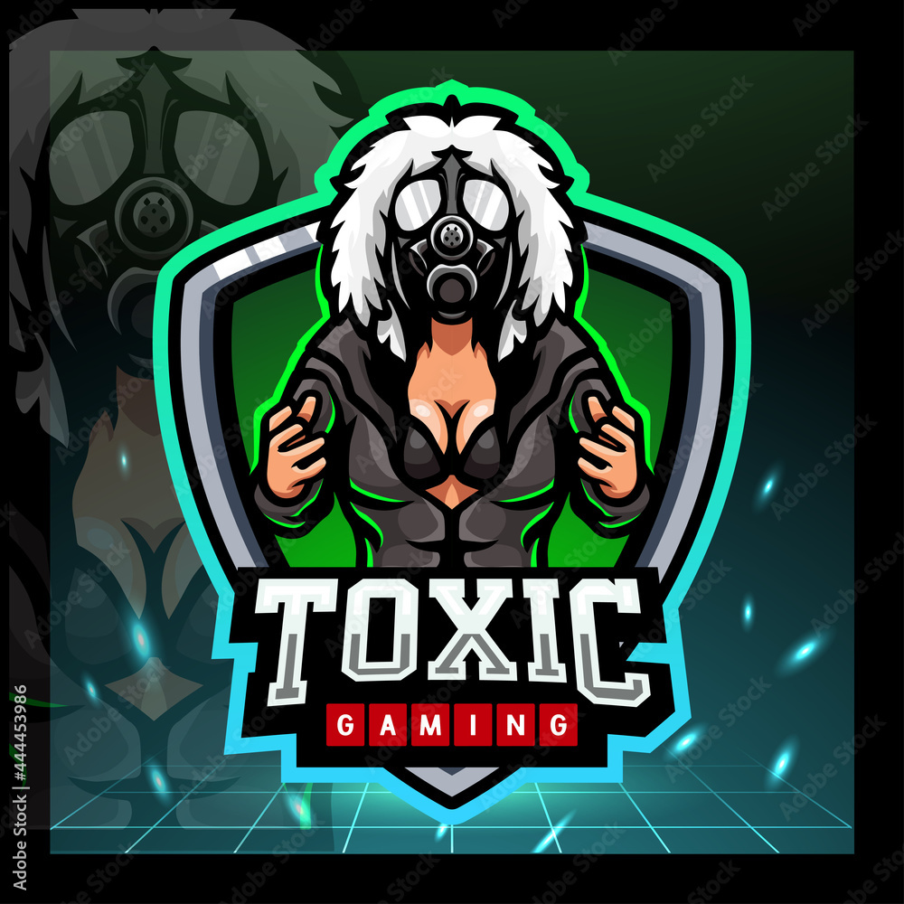 Fototapeta premium Toxic girls mascot. esport logo design.