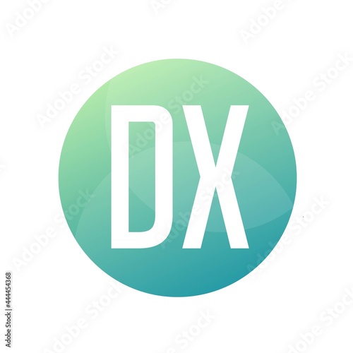 DX Letter Logo Design With Simple style