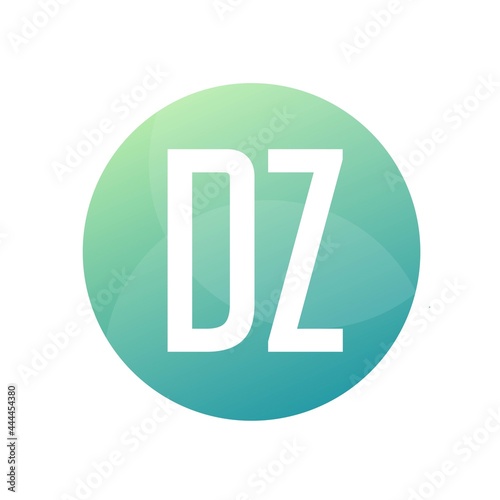 DZ Letter Logo Design With Simple style